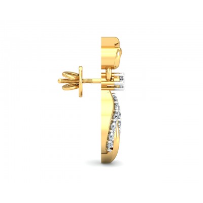 Tisha Diamond Earrings in Gold